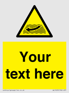 Custom Warning strong river flows